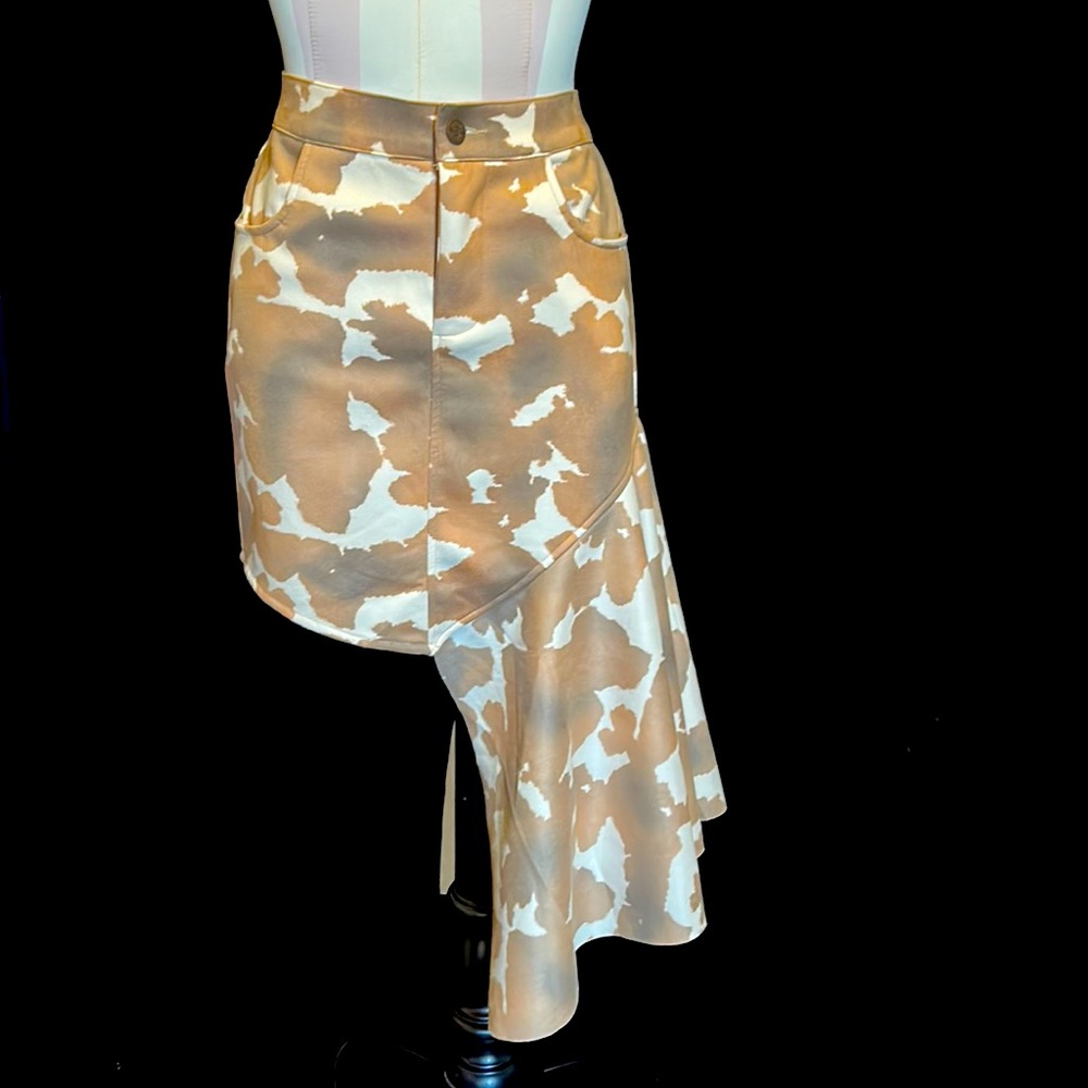 Lucky and blessed, cow print skirt